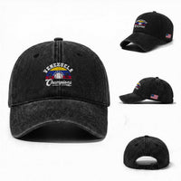 Venezuela 2026 Champions Washed Cotton Baseball Cap Baseball Patriotic Pride