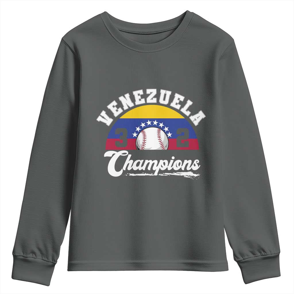 Venezuela 2026 Champions Youth Sweatshirt Baseball Patriotic Pride