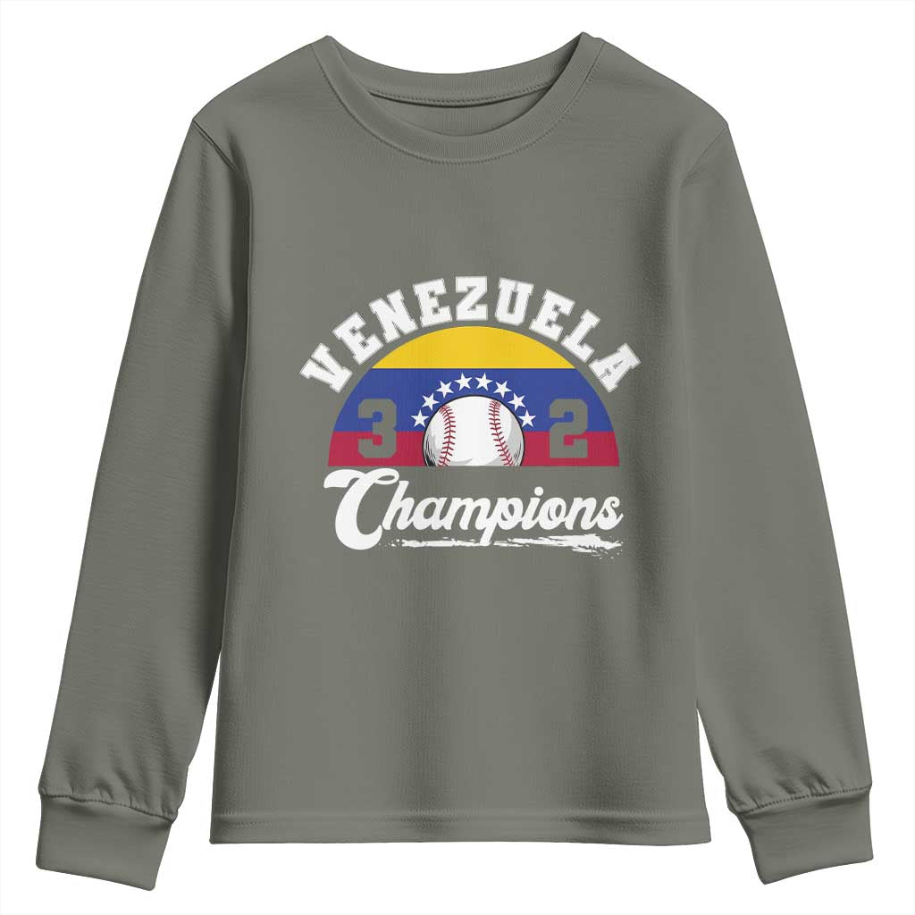 Venezuela 2026 Champions Youth Sweatshirt Baseball Patriotic Pride