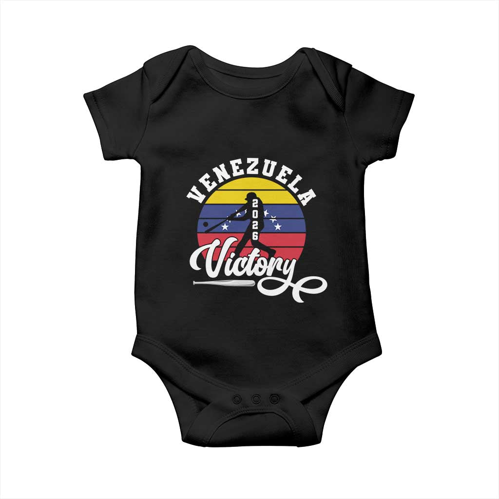 Venezuela 2026 Victory Baseball Baby Onesie Retro Softball Player Gift
