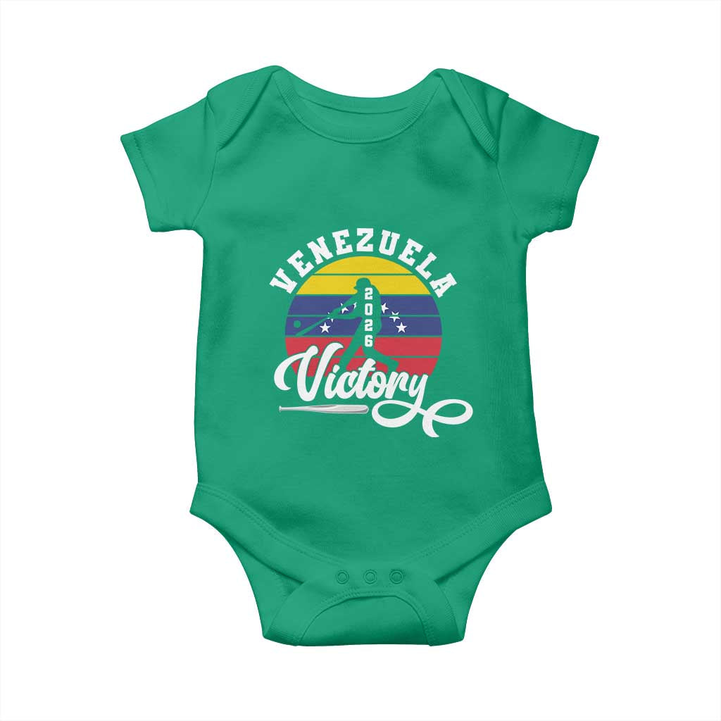 Venezuela 2026 Victory Baseball Baby Onesie Retro Softball Player Gift