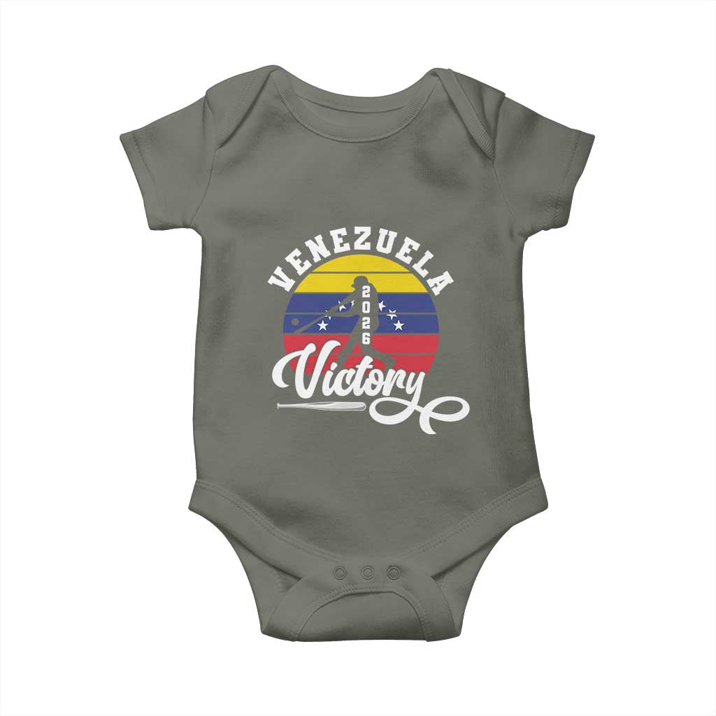 Venezuela 2026 Victory Baseball Baby Onesie Retro Softball Player Gift