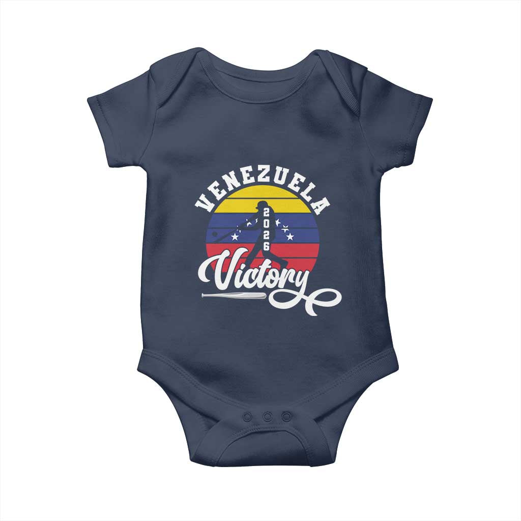 Venezuela 2026 Victory Baseball Baby Onesie Retro Softball Player Gift