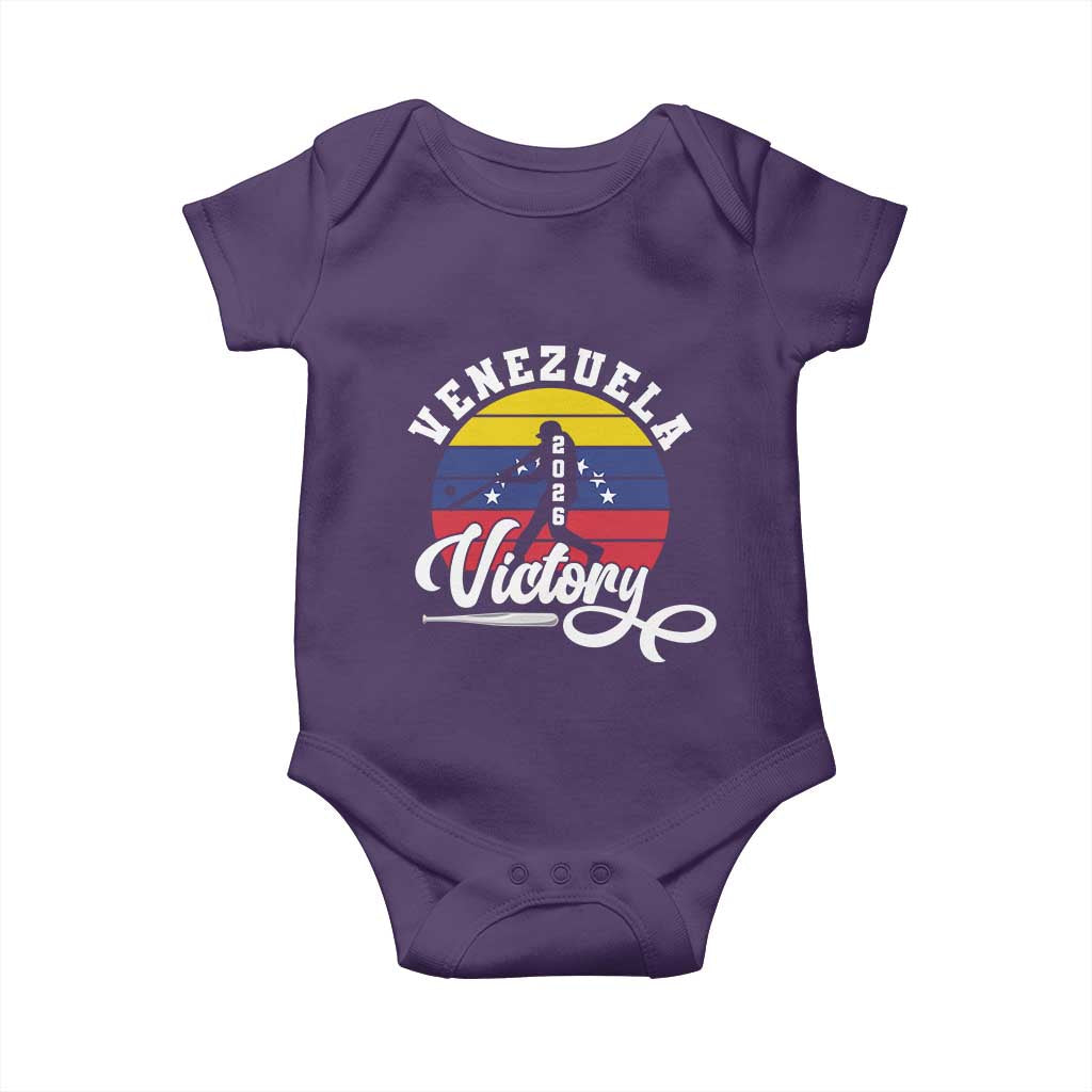 Venezuela 2026 Victory Baseball Baby Onesie Retro Softball Player Gift