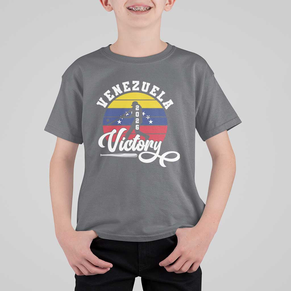 Venezuela 2026 Victory Baseball T Shirt For Kid Retro Softball Player Gift