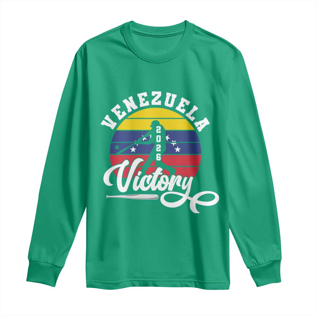Venezuela 2026 Victory Baseball Long Sleeve Shirt Retro Softball Player Gift