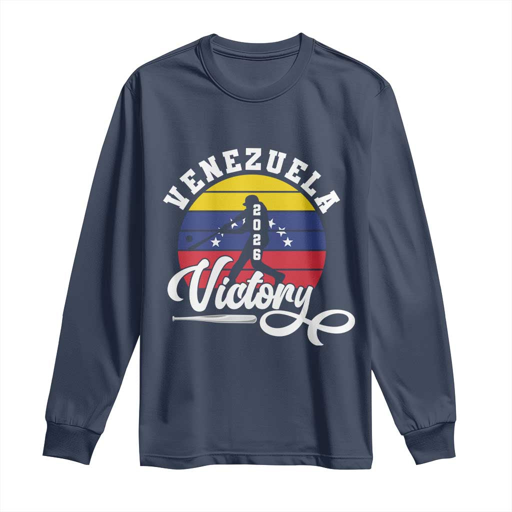 Venezuela 2026 Victory Baseball Long Sleeve Shirt Retro Softball Player Gift