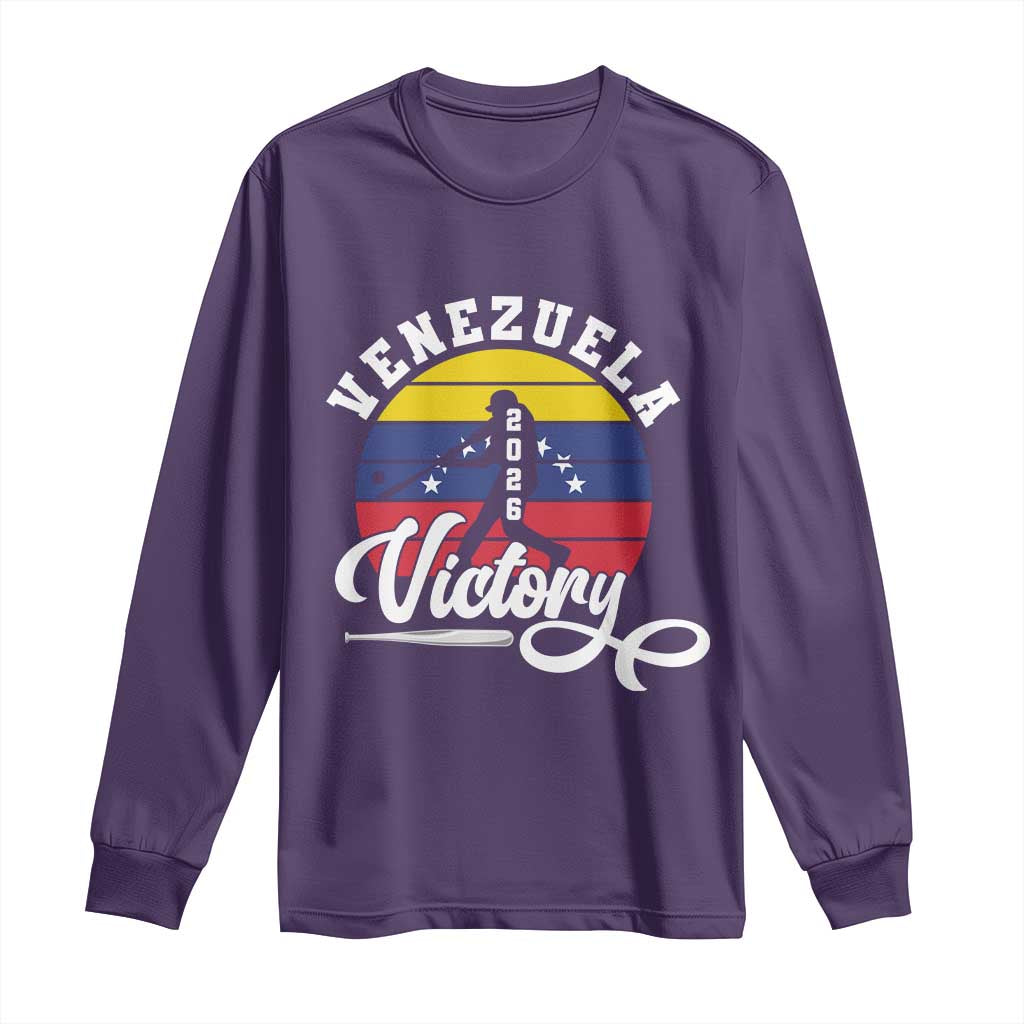 Venezuela 2026 Victory Baseball Long Sleeve Shirt Retro Softball Player Gift