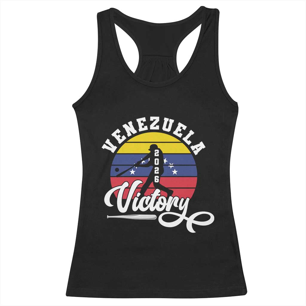 Venezuela 2026 Victory Baseball Racerback Tank Top Retro Softball Player Gift