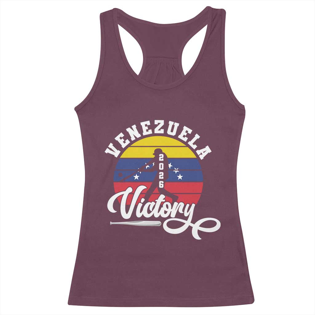 Venezuela 2026 Victory Baseball Racerback Tank Top Retro Softball Player Gift
