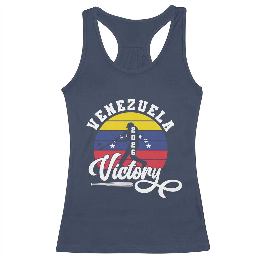 Venezuela 2026 Victory Baseball Racerback Tank Top Retro Softball Player Gift