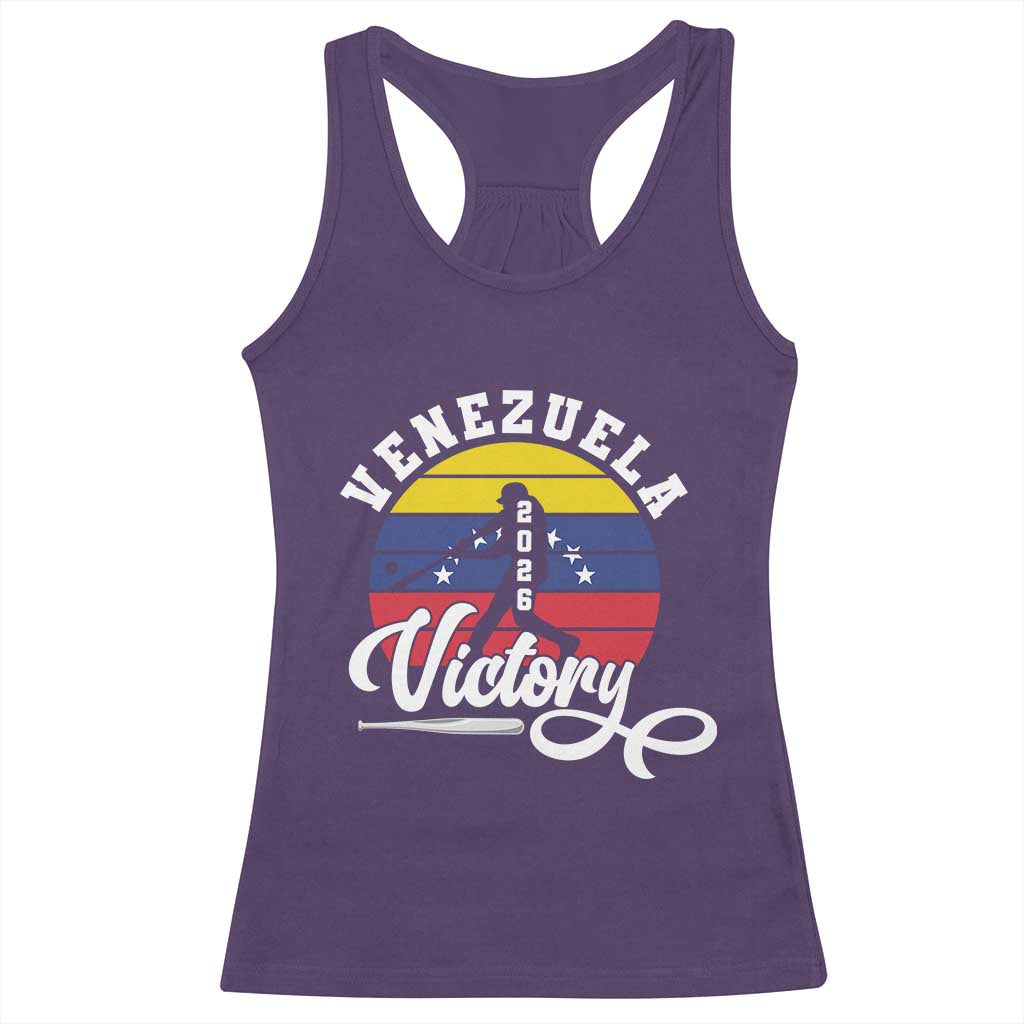 Venezuela 2026 Victory Baseball Racerback Tank Top Retro Softball Player Gift