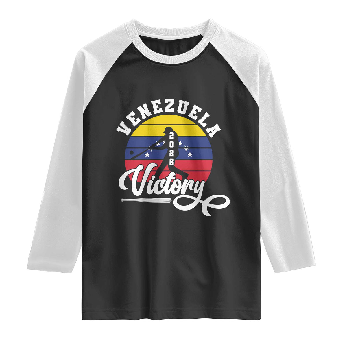 Venezuela 2026 Victory Baseball Raglan Shirt Retro Softball Player Gift
