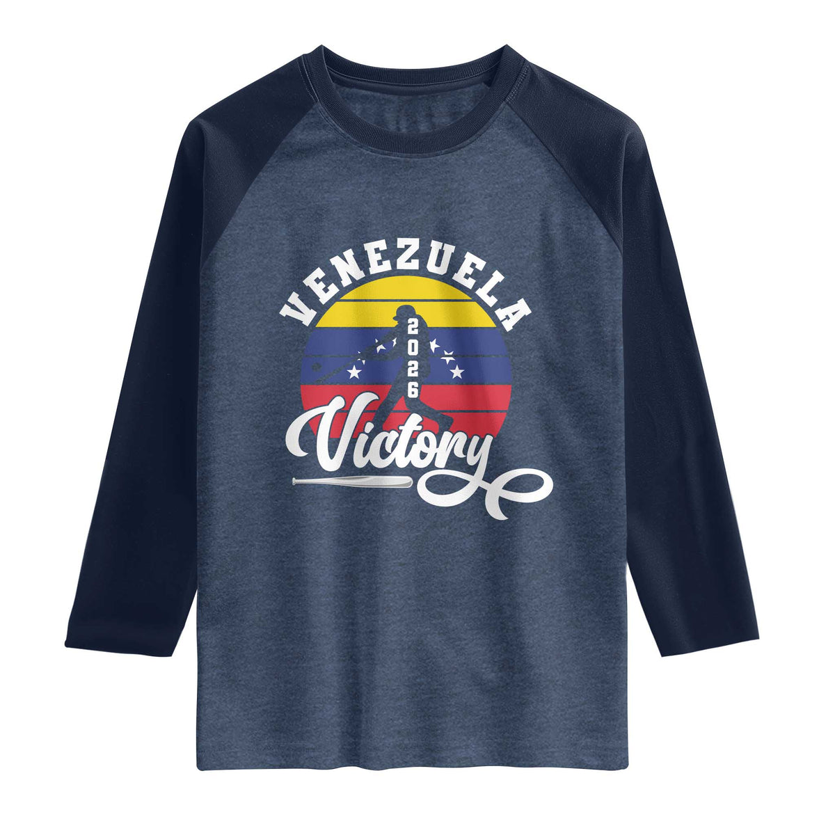 Venezuela 2026 Victory Baseball Raglan Shirt Retro Softball Player Gift
