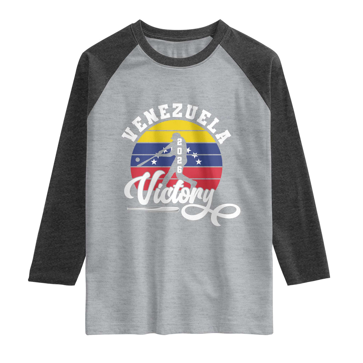 Venezuela 2026 Victory Baseball Raglan Shirt Retro Softball Player Gift