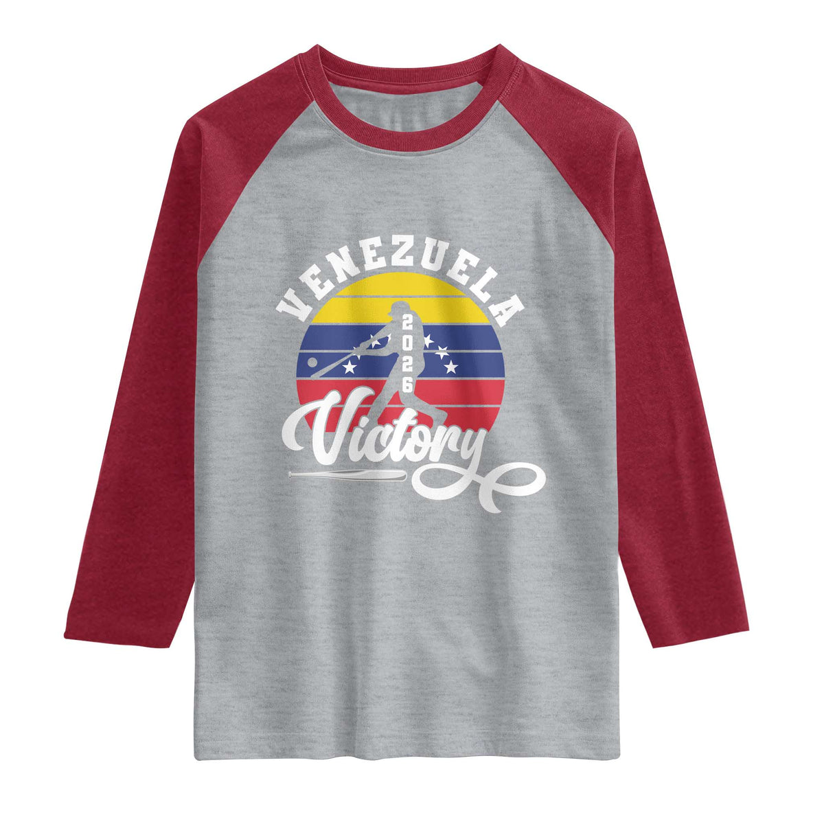Venezuela 2026 Victory Baseball Raglan Shirt Retro Softball Player Gift