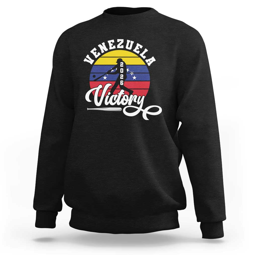 Venezuela 2026 Victory Baseball Sweatshirt Retro Softball Player Gift