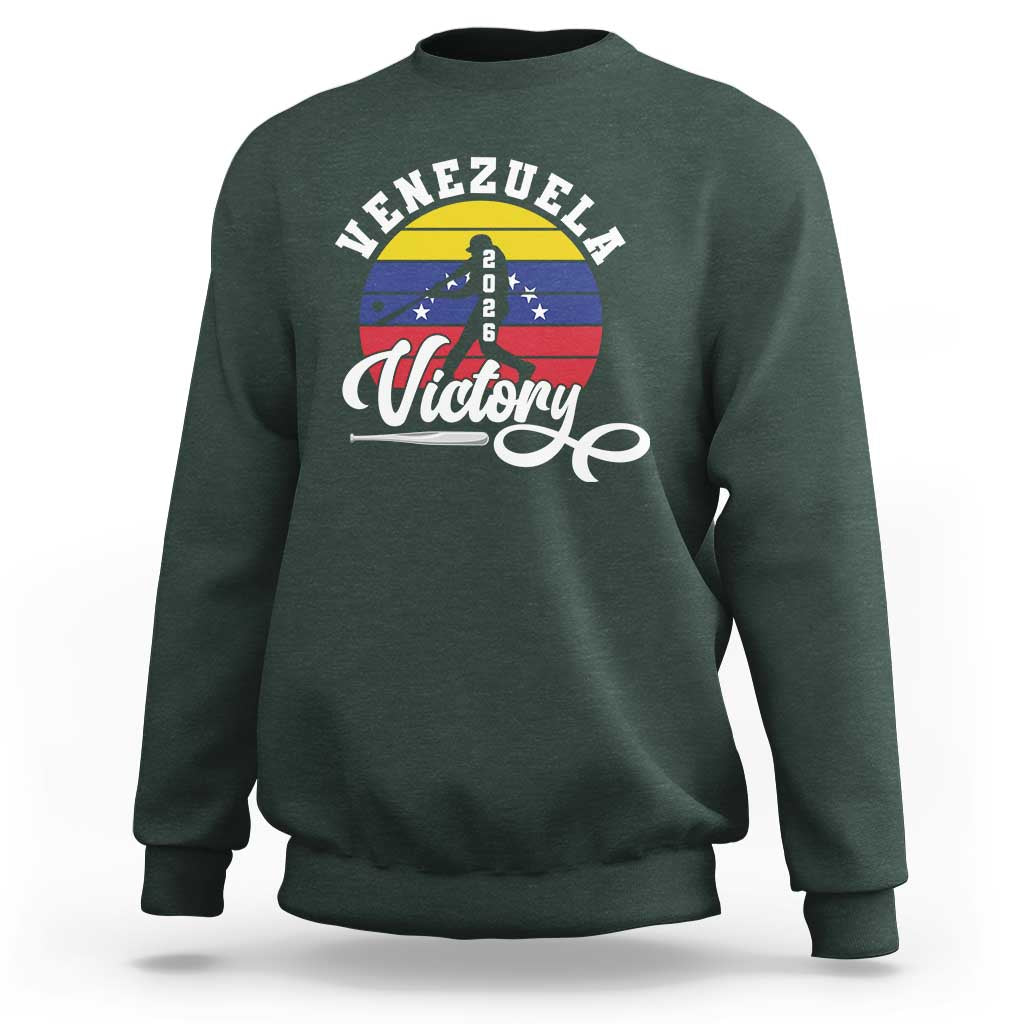 Venezuela 2026 Victory Baseball Sweatshirt Retro Softball Player Gift