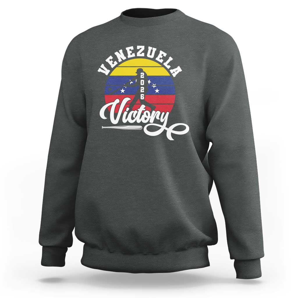 Venezuela 2026 Victory Baseball Sweatshirt Retro Softball Player Gift