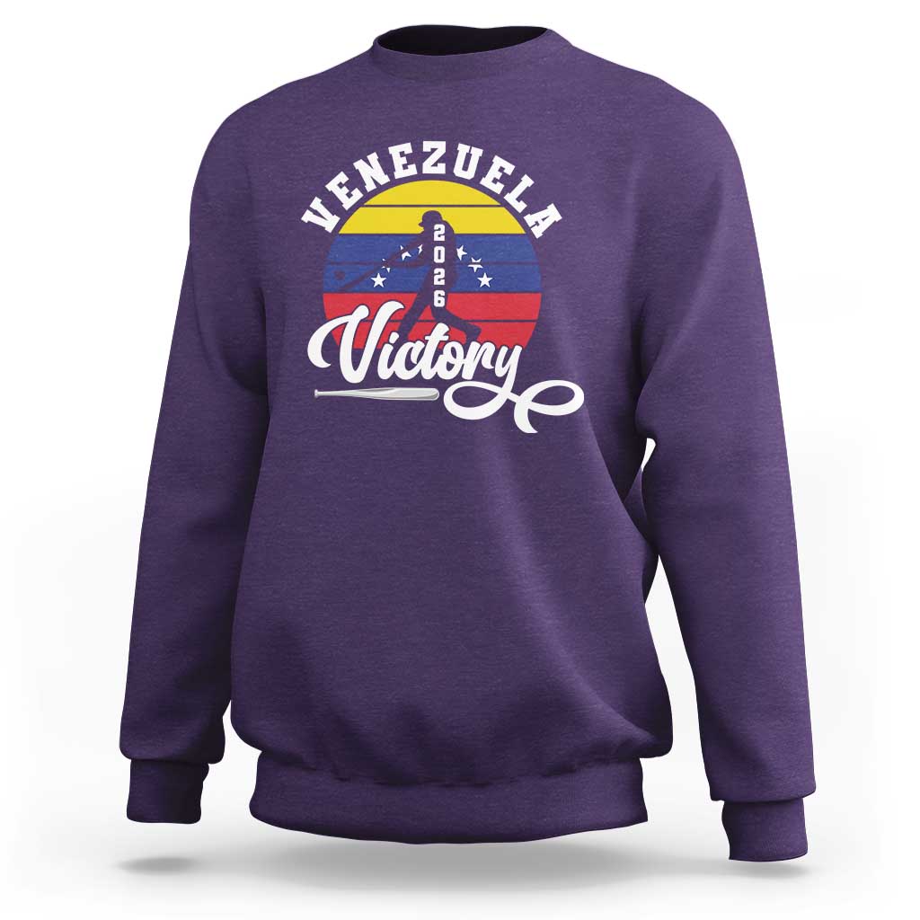 Venezuela 2026 Victory Baseball Sweatshirt Retro Softball Player Gift