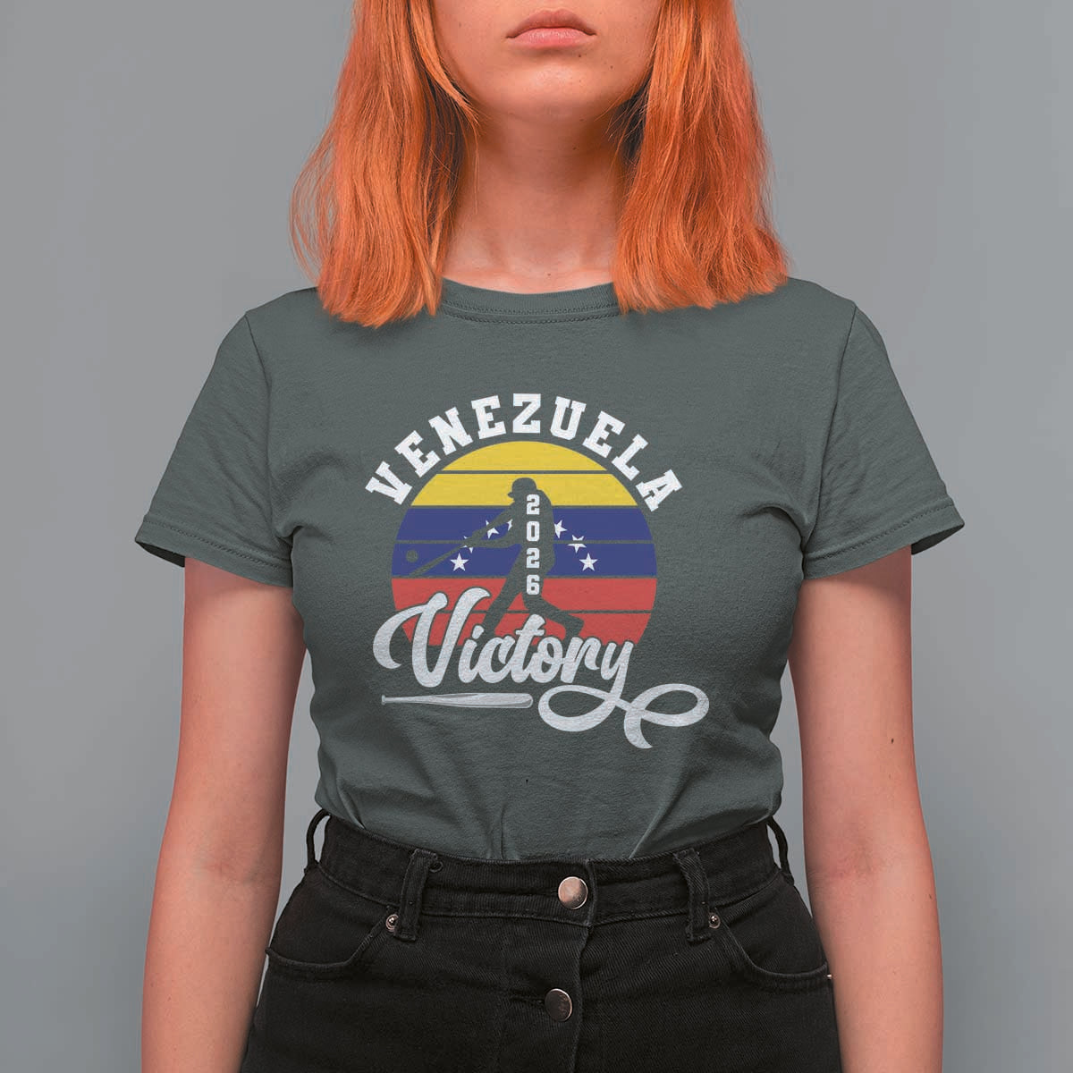 Venezuela 2026 Victory Baseball T Shirt For Women Retro Softball Player Gift