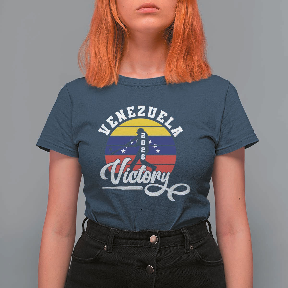 Venezuela 2026 Victory Baseball T Shirt For Women Retro Softball Player Gift