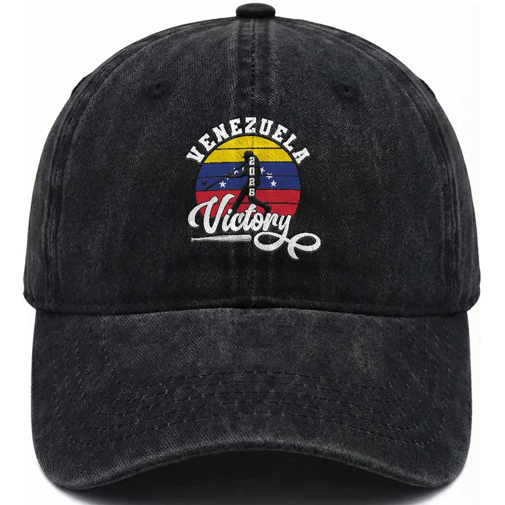 Venezuela 2026 Victory Baseball Washed Cotton Baseball Cap Retro Softball Player Gift