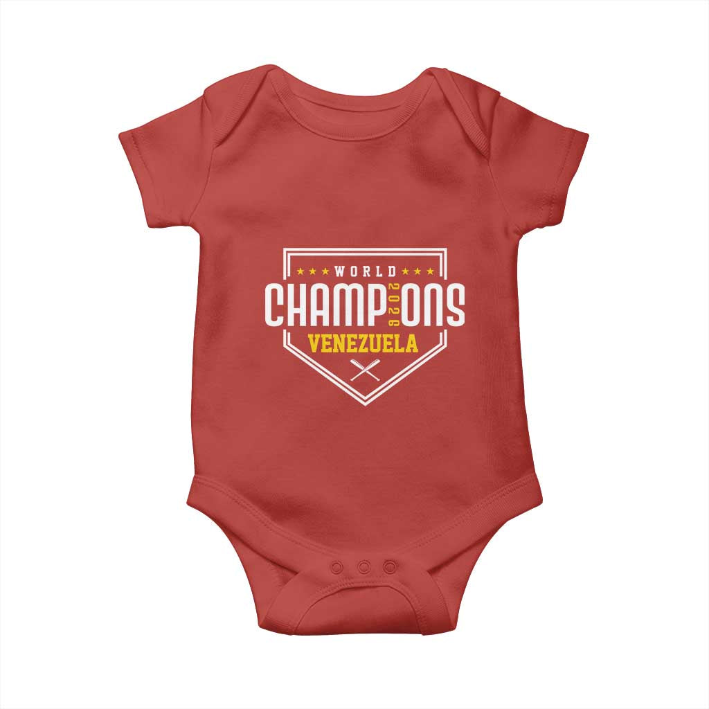 Venezuela 2026 Champions Baby Onesie Baseball Venezuelan Pride