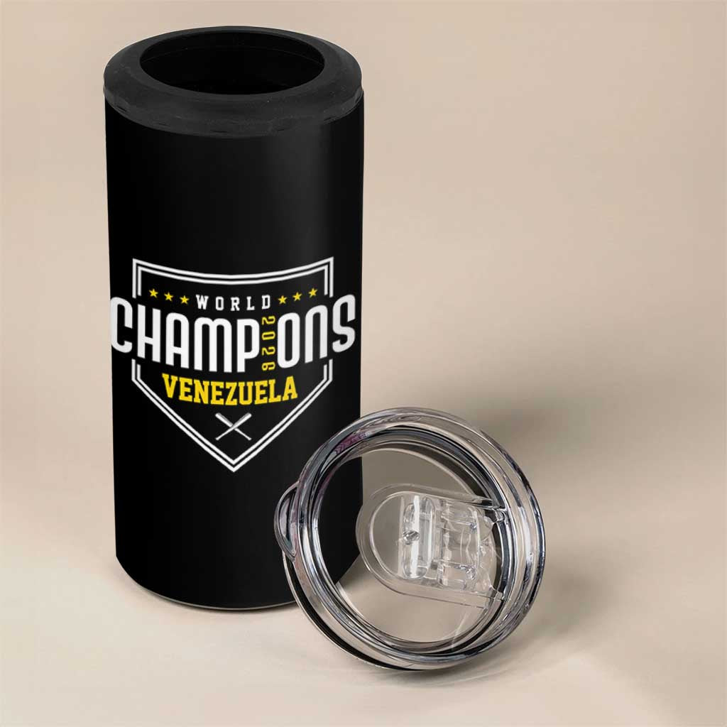 Venezuela 2026 Champions 4 in 1 Can Cooler Tumbler Baseball Venezuelan Pride