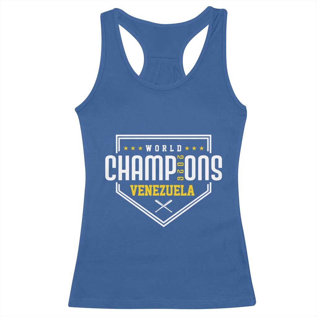 Venezuela 2026 Champions Racerback Tank Top Baseball Venezuelan Pride