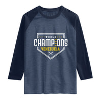Venezuela 2026 Champions Raglan Shirt Baseball Venezuelan Pride