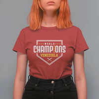 Venezuela 2026 Champions T Shirt For Women Baseball Venezuelan Pride