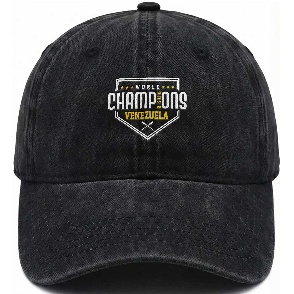 Venezuela 2026 Champions Washed Cotton Baseball Cap Baseball Venezuelan Pride