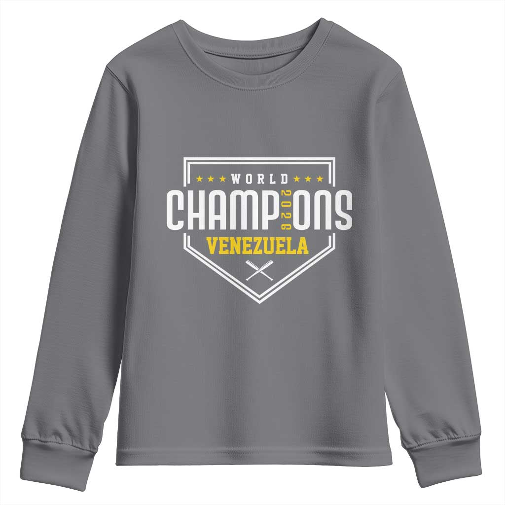 Venezuela 2026 Champions Youth Sweatshirt Baseball Venezuelan Pride