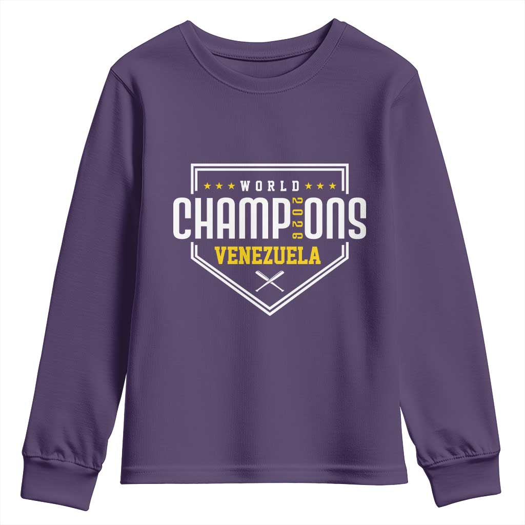 Venezuela 2026 Champions Youth Sweatshirt Baseball Venezuelan Pride