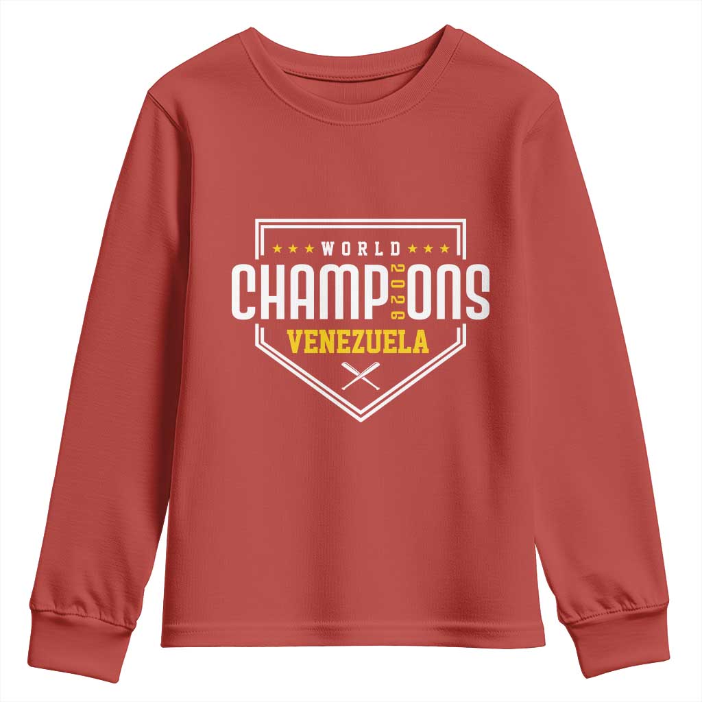 Venezuela 2026 Champions Youth Sweatshirt Baseball Venezuelan Pride