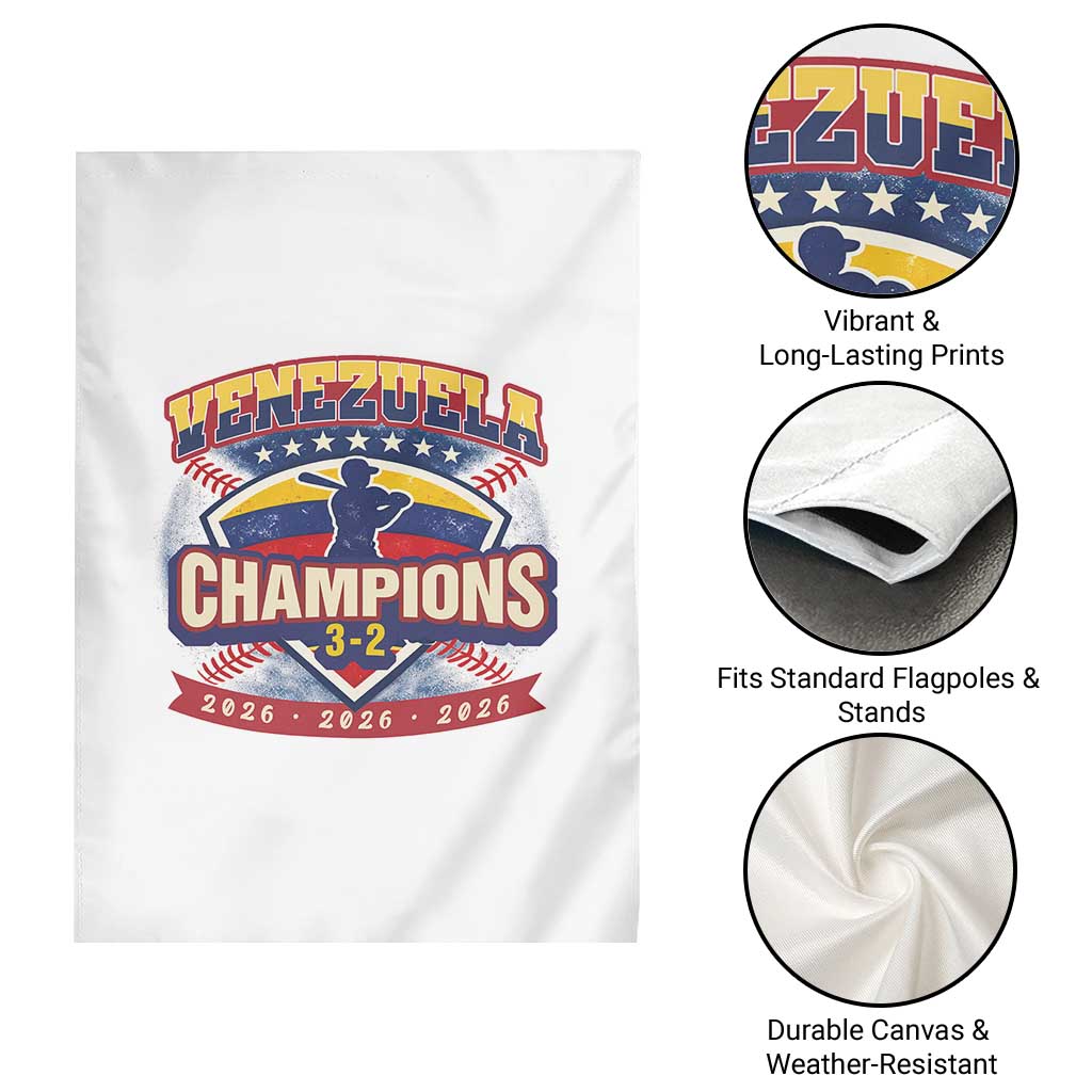 Venezuela 2026 Champions Garden Flag Baseball Fan Pride