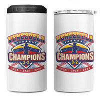 Venezuela 2026 Champions 4 in 1 Can Cooler Tumbler Baseball Fan Pride