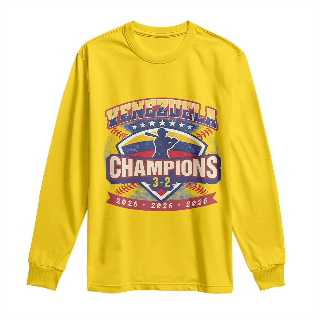 Venezuela 2026 Champions Long Sleeve Shirt Baseball Fan Pride