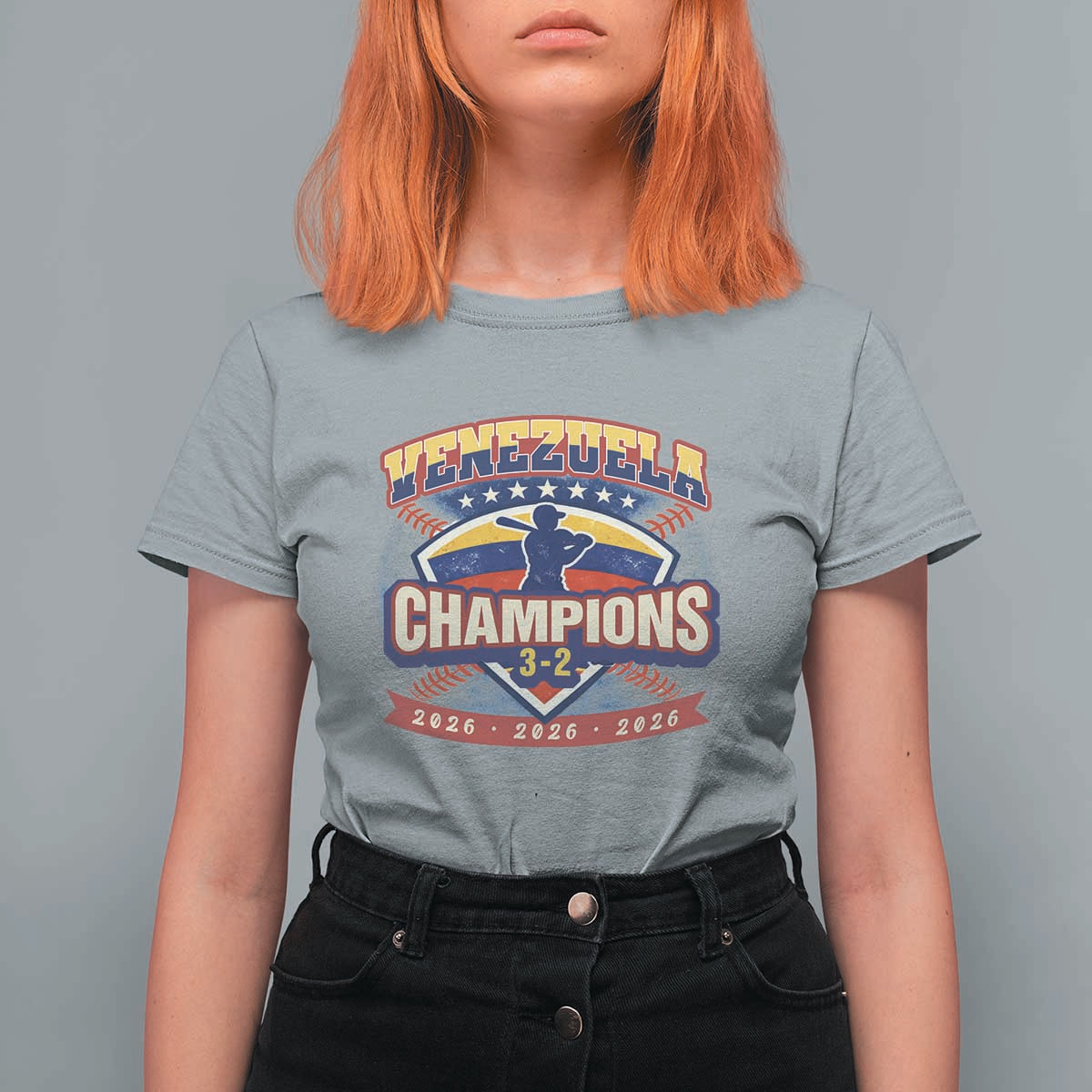 Venezuela 2026 Champions T Shirt For Women Baseball Fan Pride
