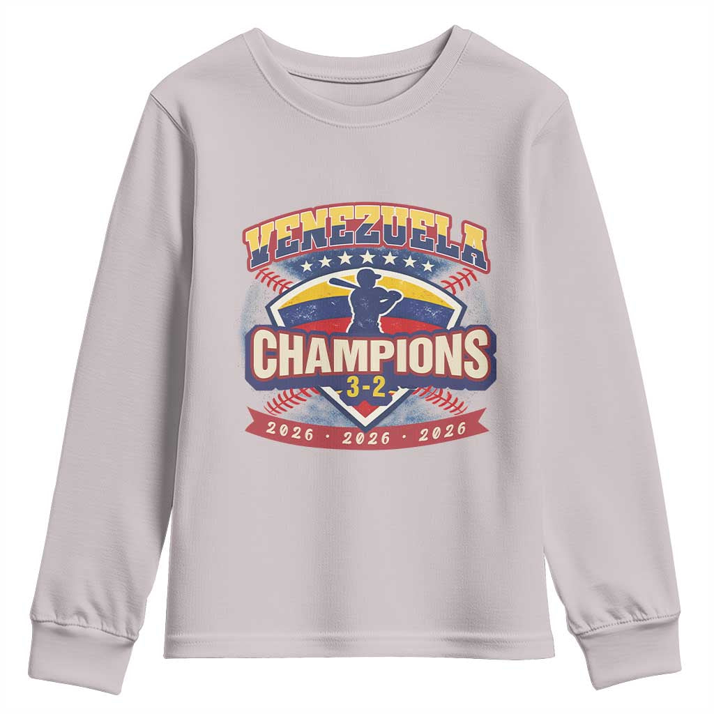 Venezuela 2026 Champions Youth Sweatshirt Baseball Fan Pride