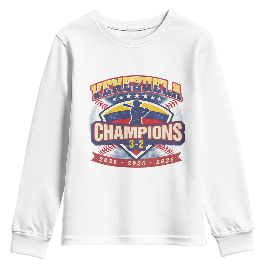 Venezuela 2026 Champions Youth Sweatshirt Baseball Fan Pride