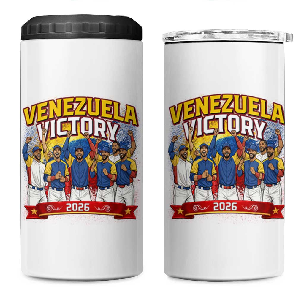 Venezuela Baseball Victory 4 in 1 Can Cooler Tumbler Venezuelan Pride Gift