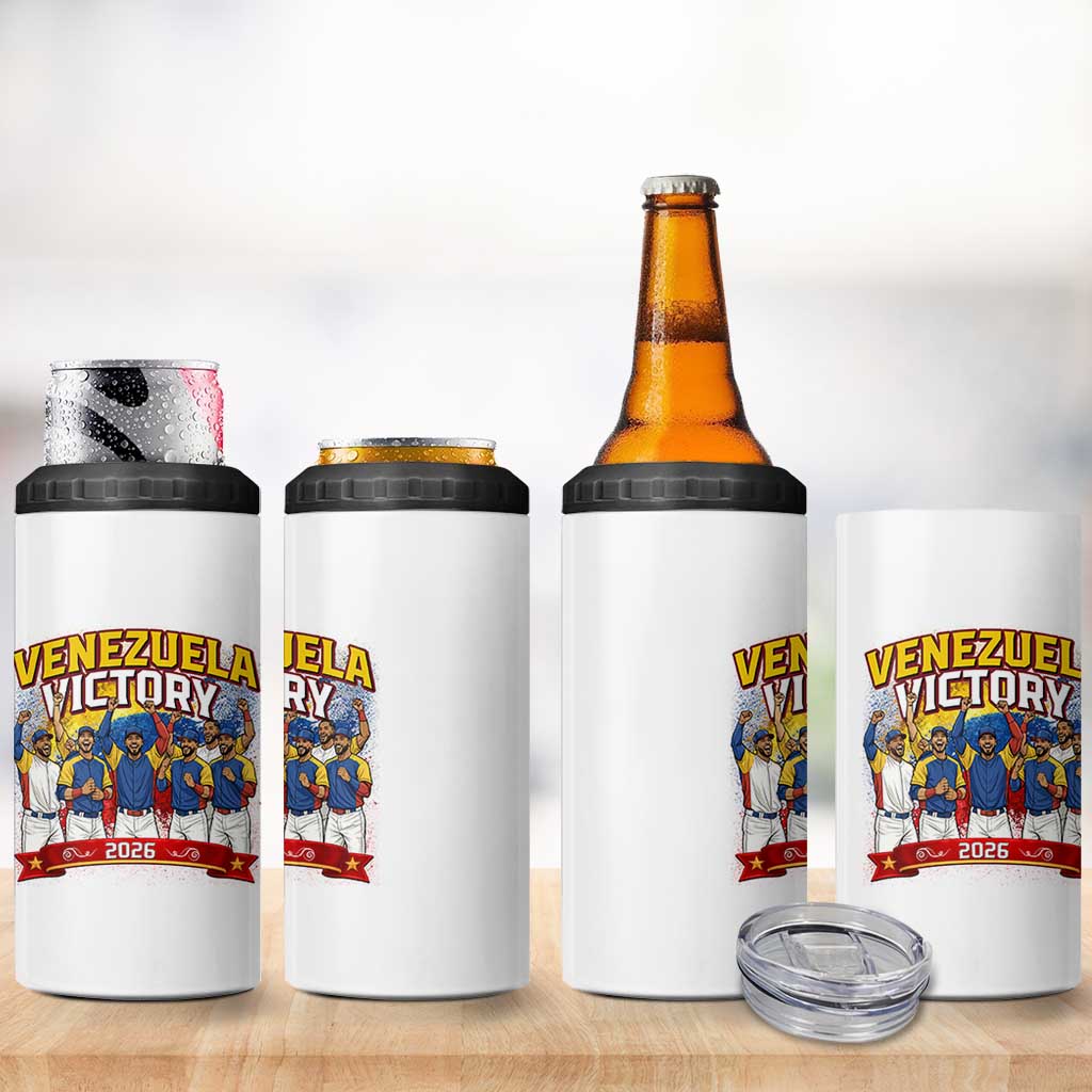 Venezuela Baseball Victory 4 in 1 Can Cooler Tumbler Venezuelan Pride Gift