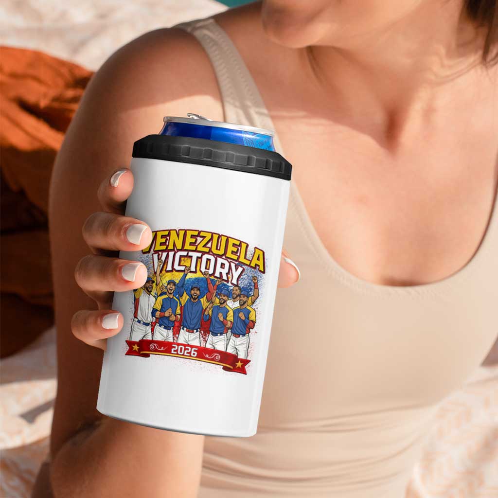 Venezuela Baseball Victory 4 in 1 Can Cooler Tumbler Venezuelan Pride Gift