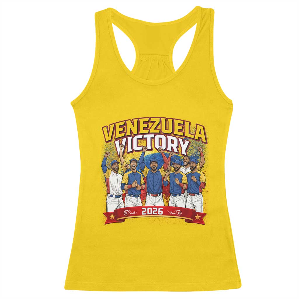 Venezuela Baseball Victory Racerback Tank Top Venezuelan Pride Gift
