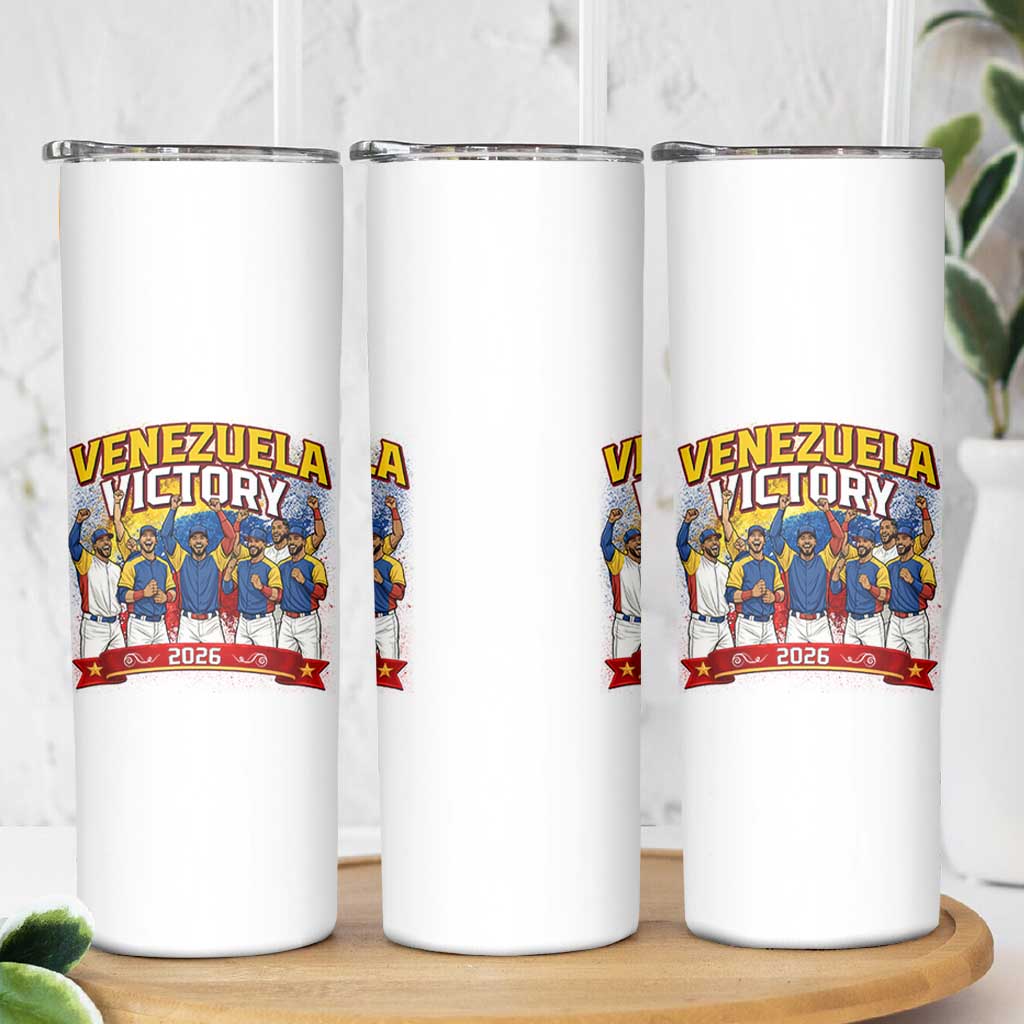 Venezuela Baseball Victory Skinny Tumbler Venezuelan Pride Gift