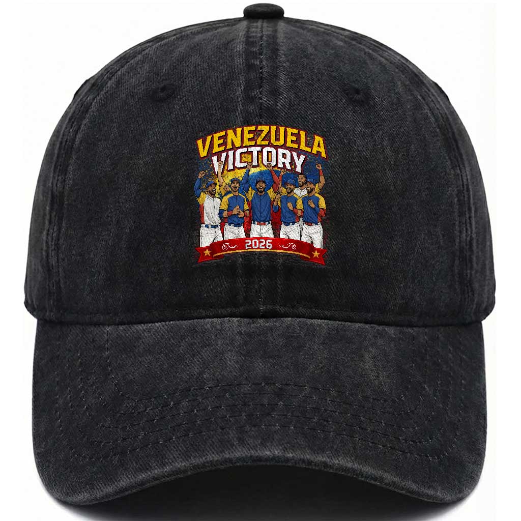 Venezuela Baseball Victory Washed Cotton Baseball Cap Venezuelan Pride Gift