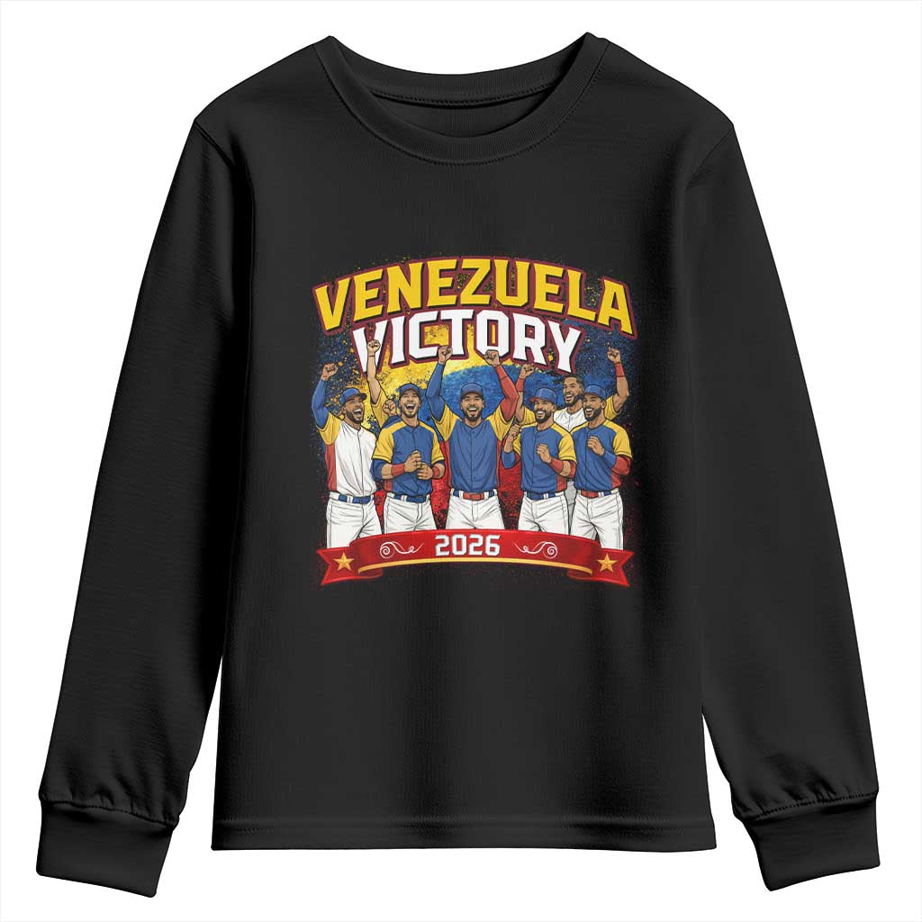 Venezuela Baseball Victory Youth Sweatshirt Venezuelan Pride Gift