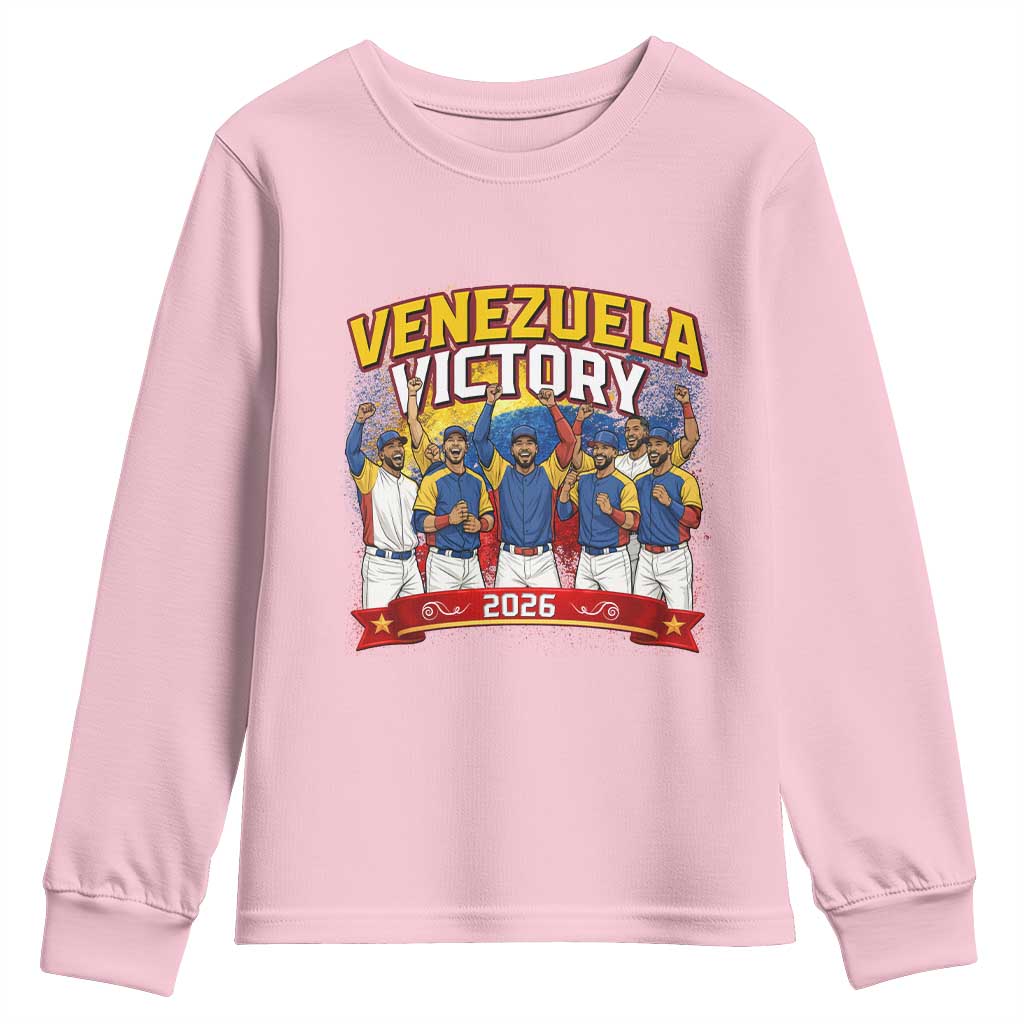 Venezuela Baseball Victory Youth Sweatshirt Venezuelan Pride Gift